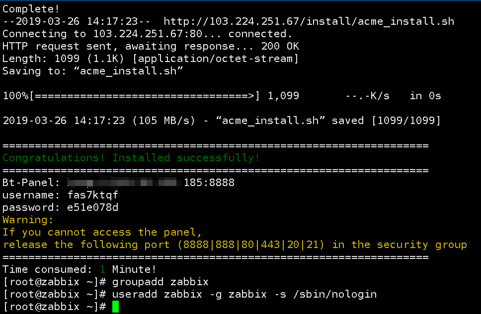 《Centos6.9基于宝塔面板搭建Zabbix监控》
